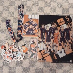 EUC Haikyuu!! Anime Merch | stickers, lanyard, bookmark, two small posters!